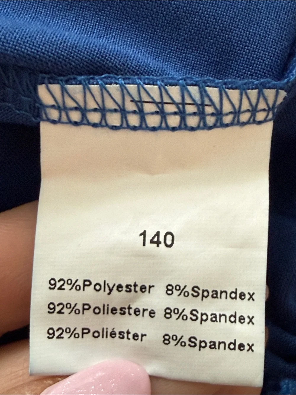 Girls metallic blue shorts size 140